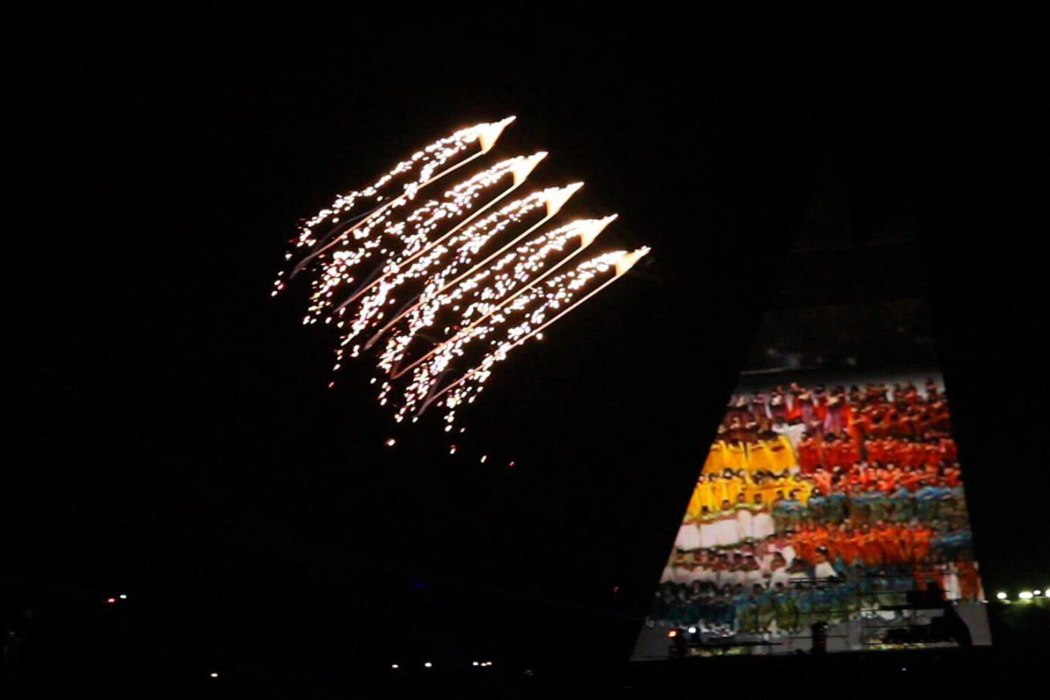 Kuwait Pyro kites and Video Screen