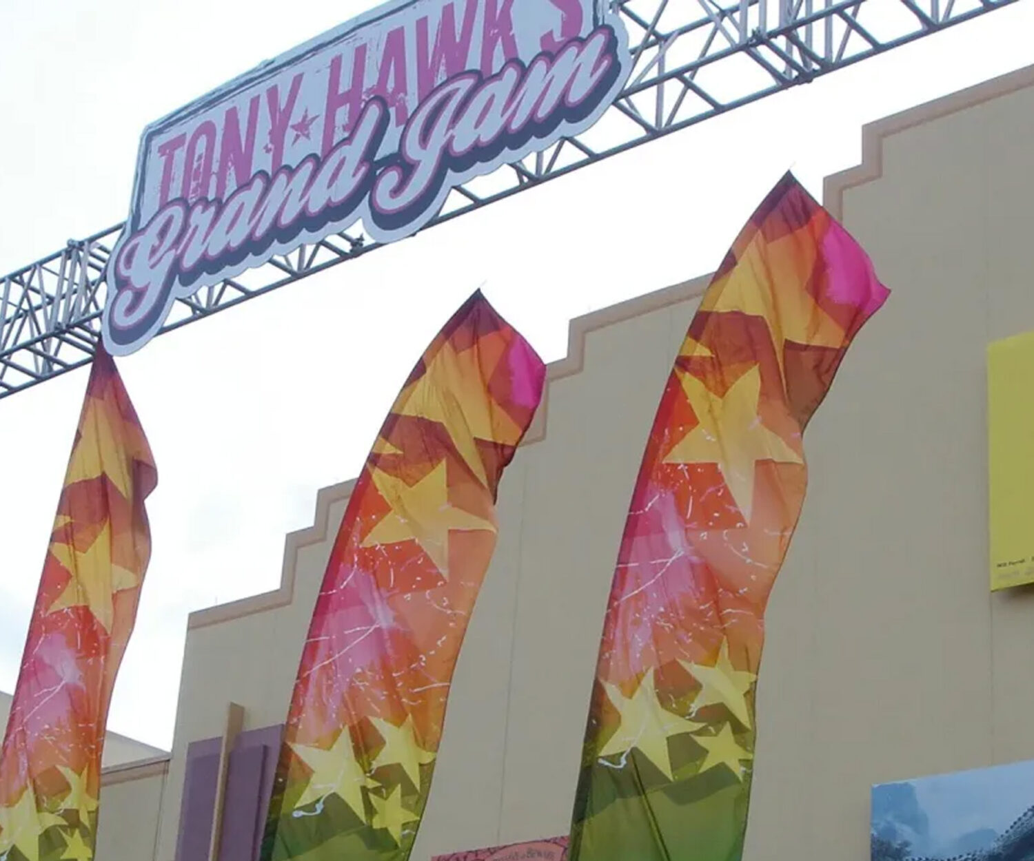 Custom Feather Banners made for Tony Hawk's Grand Jam at Universal Studios Florida